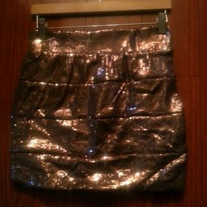 Mini skirt copper sequins